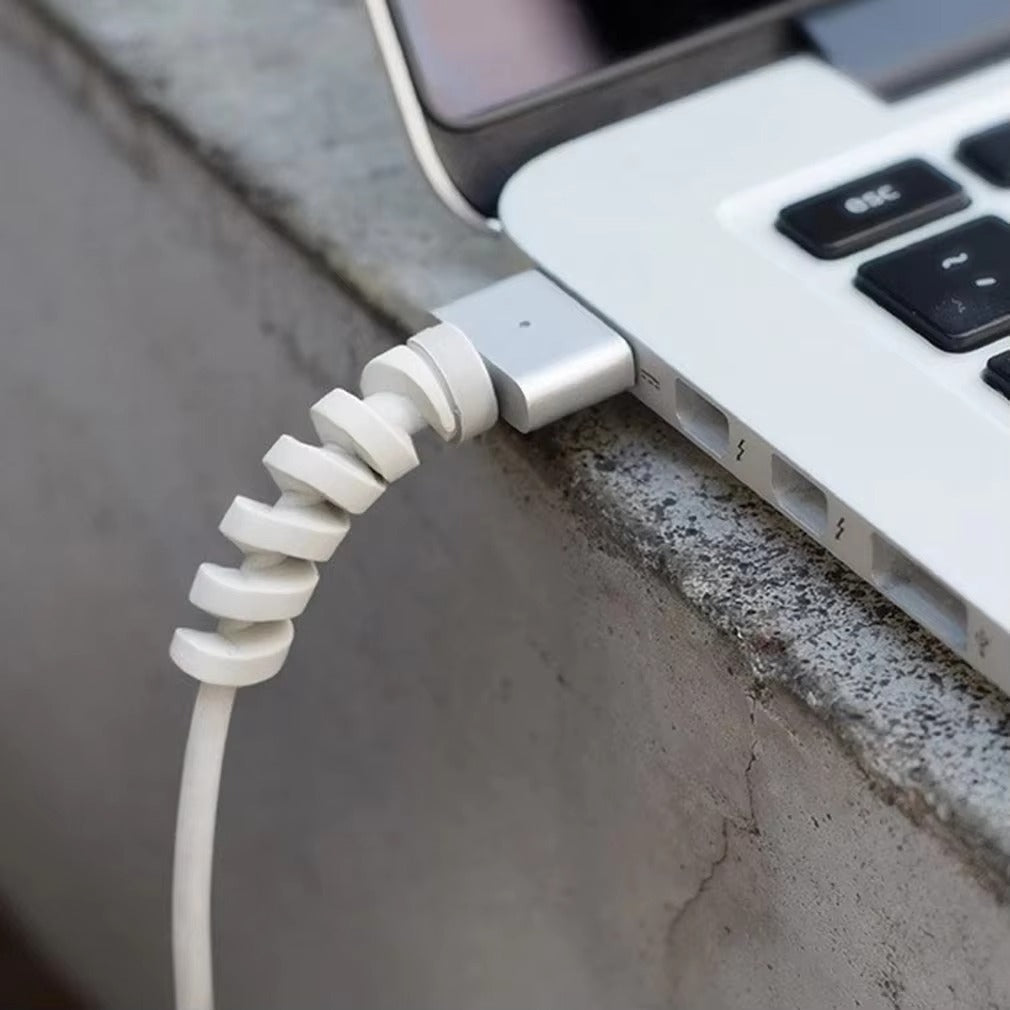 High Quality Cable Protector, 1/12pcs Universal Silicone Spiral Winder – Wire Organizer Cover for iPhone, USB Charger, Data