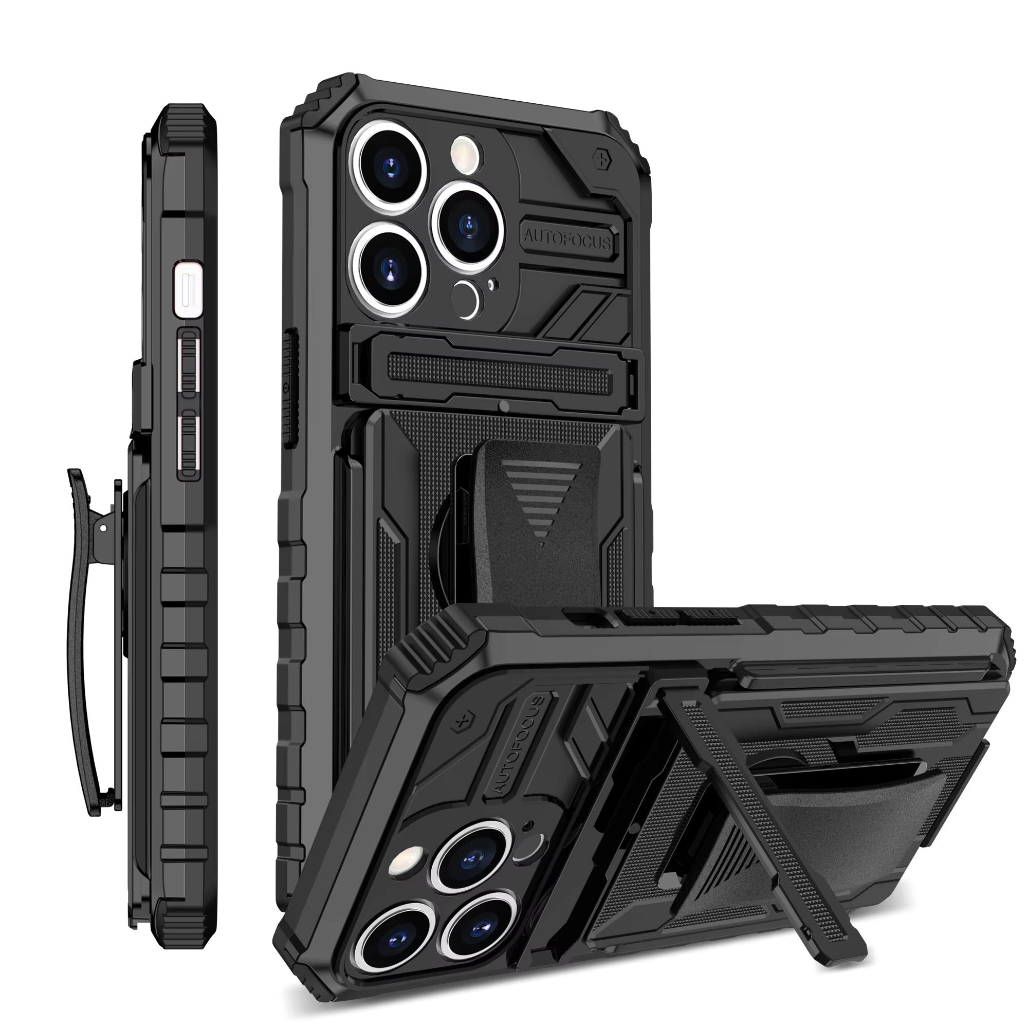 Robust Apple iPhone Case, MagSafe Compatible, Camera Lens & Screen Protection, Ultra Thin, Shockproof, Magnetic Full All Around Cover – Heavy Duty Armor Case with Kickstand, Holster & Belt Clip Attachment