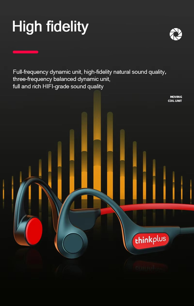 Premium Bone Conduction Wireless Headphones – Open-Ear Bluetooth Sport Headset with TWS Technology, and iPhone Use