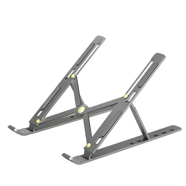 Premium Foldable Aluminum Laptop Stand – Portable Notebook Holder for MacBook Air, Pro, and PC, Adjustable Computer Support Bracket for Desk or Travel