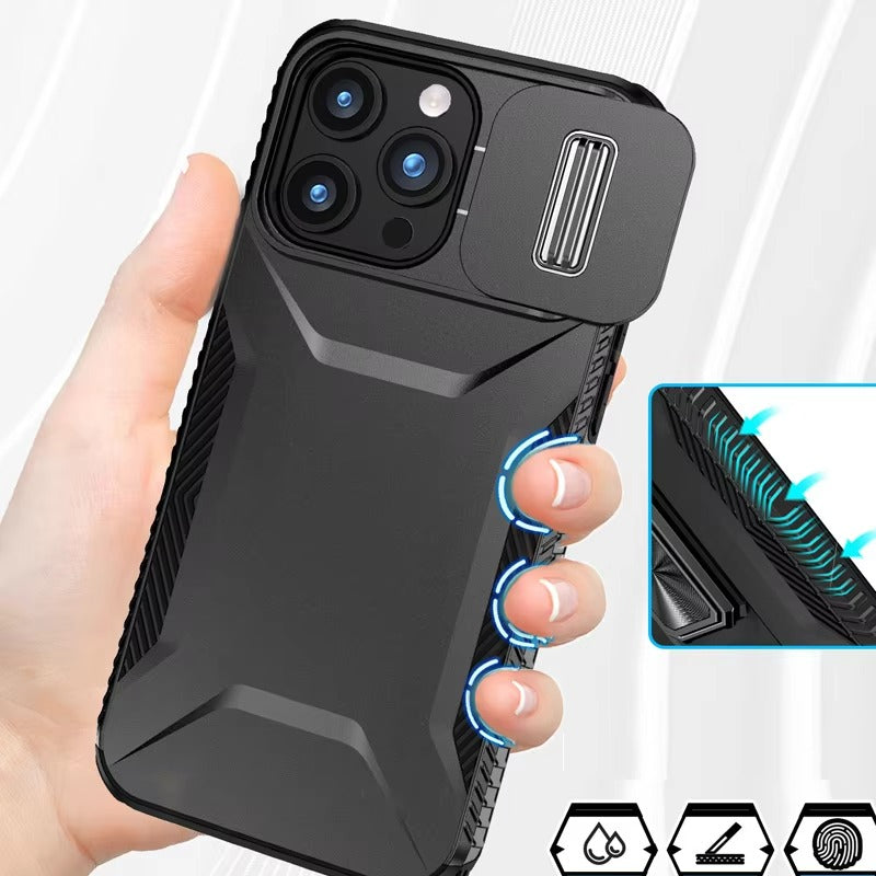 Robust Apple iPhone Case MagSafe Compatible, Camera Lens & Screen Protection, Cover with Slide Lens Armor Shell