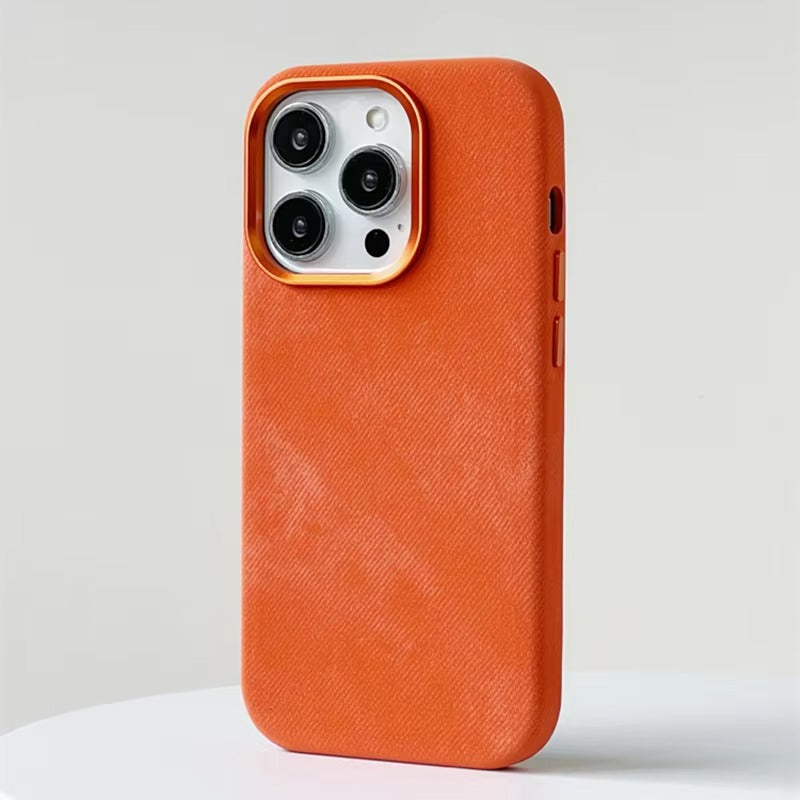 Premium Apple iPhone Case MagSafe Compatible, Camera Lens & Screen Protection, Ultra Thin Shockproof Magnetic Full All Around Protection Cover with Fiber Leather Back