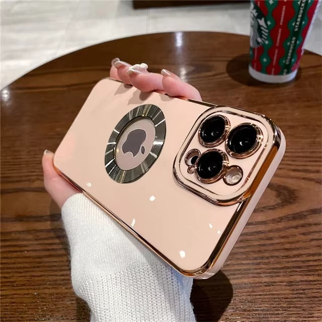 Luxury Apple iPhone Case, MagSafe Compatible, Camera Lens & Screen Protection, Ultra Thin, Shockproof, Magnetic Full All Around Cover – Fashion Plating Soft Silicone Case with Shockproof Protective Design
