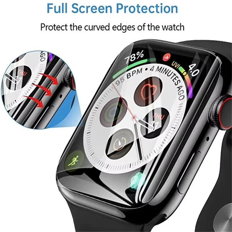 Premium HD Screen Protector for Apple Watch – Full Coverage Scratch-Resistant Film Guard, Easy Install Glass Shield for 40mm to 45mm Apple Smartwatch