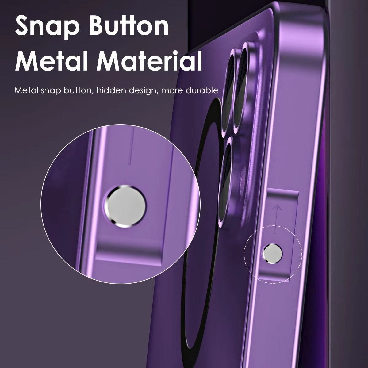 Luxury Apple iPhone Case, MagSafe Compatible, Camera Lens & Screen Protection, Ultra Thin, Shockproof, Magnetic Full All Around Cover – Metal Frame Case with Aluminum PC Back Panel for Sleek Durable Protection