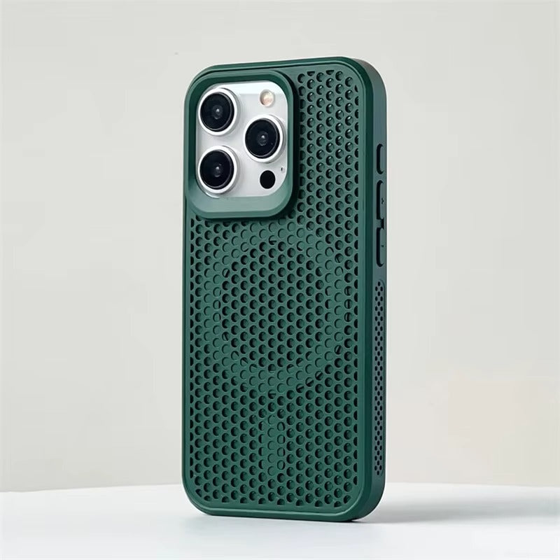 Luxury Apple iPhone Case, MagSafe Compatible, Camera Lens & Screen Protection, Ultra Thin, Shockproof, Magnetic Full All Around Cover – Matte Hard PC Case with Heat Dissipation Holes & Wireless Charging Support