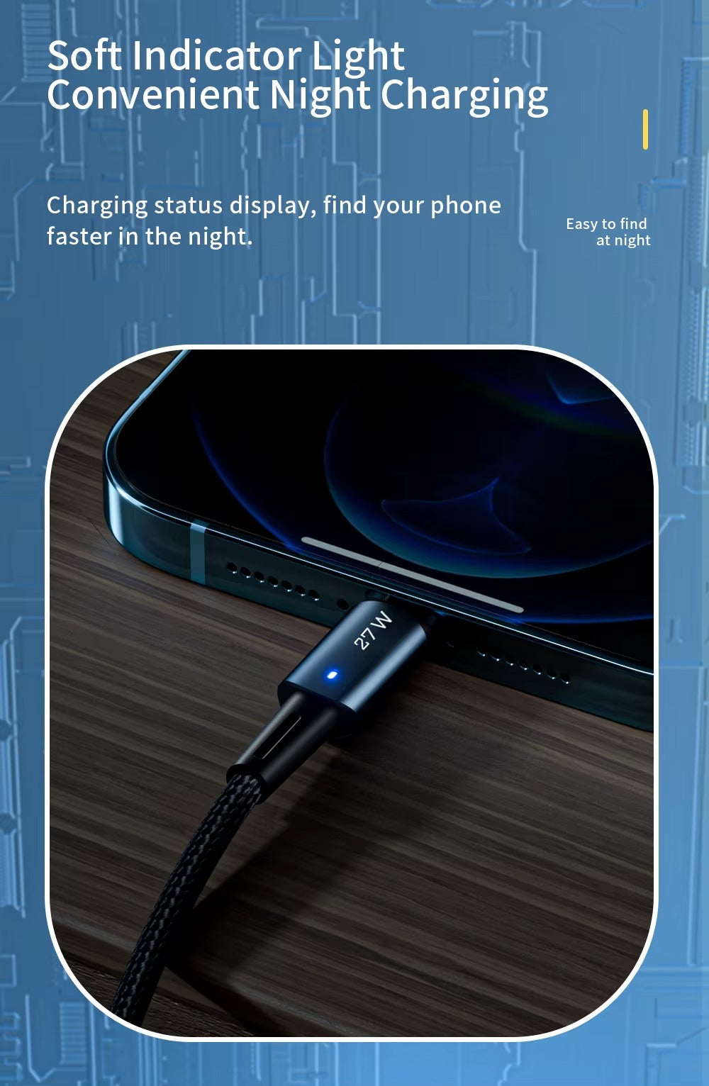 Premium, USB-C to Lightning Cable – 20W Fast Charging Wire for iPhone, iPad, MacBook, Type-C to Lightning Data Cable