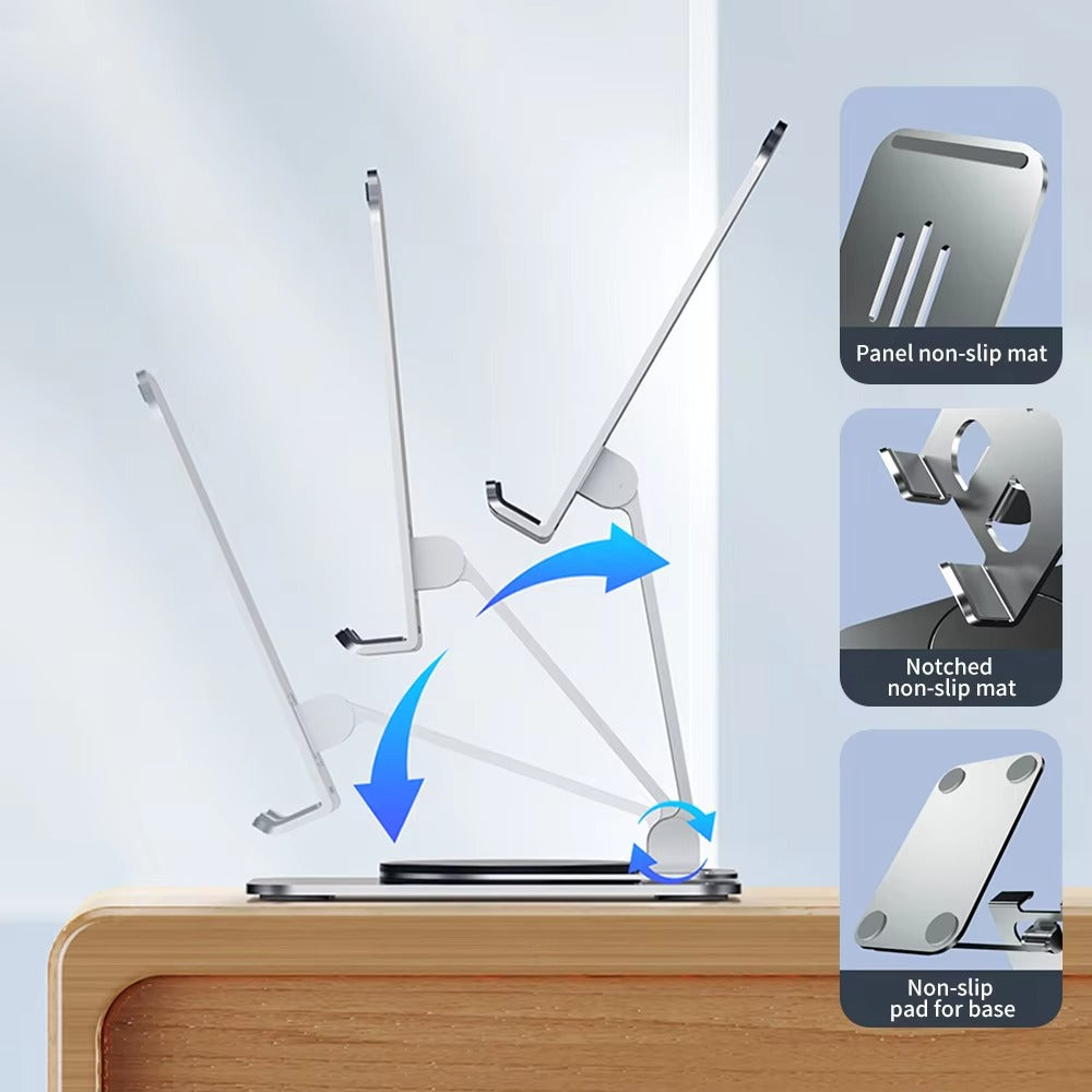 Premium Tablet Stand HolderDesktop Mount for iPad, 10.2", 11", and Other Tablets Stable Base for Office, Home or Kitchen Use