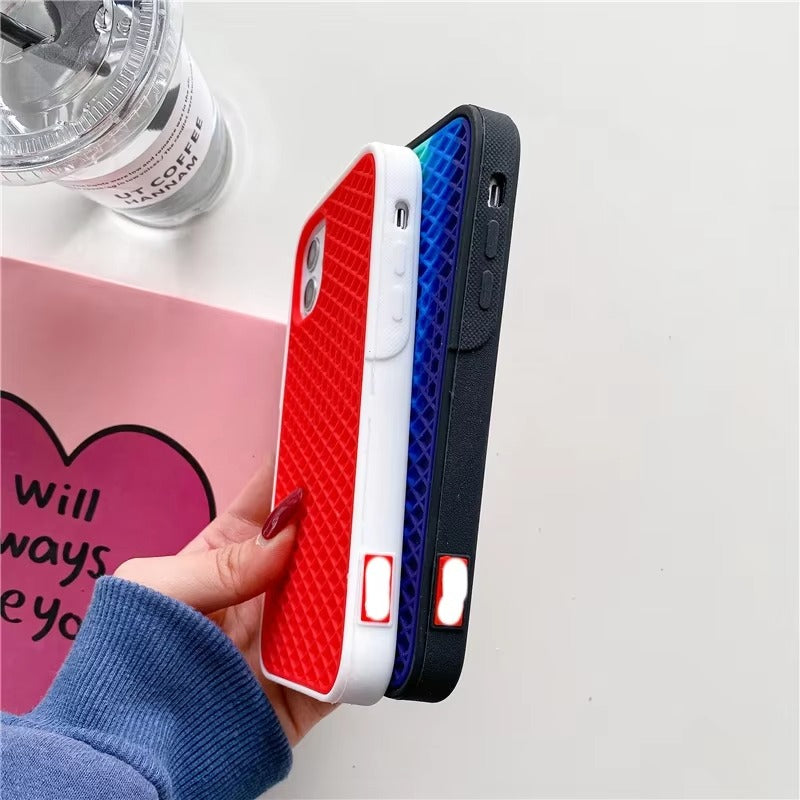 Premium Apple iPhone Case, MagSafe Compatible, Camera Lens & Screen Protection, Ultra Thin, Shockproof, Magnetic Full All Around Cover – Waffle Sport Shoe Sole Texture Silicone Case with Grippy Back Design