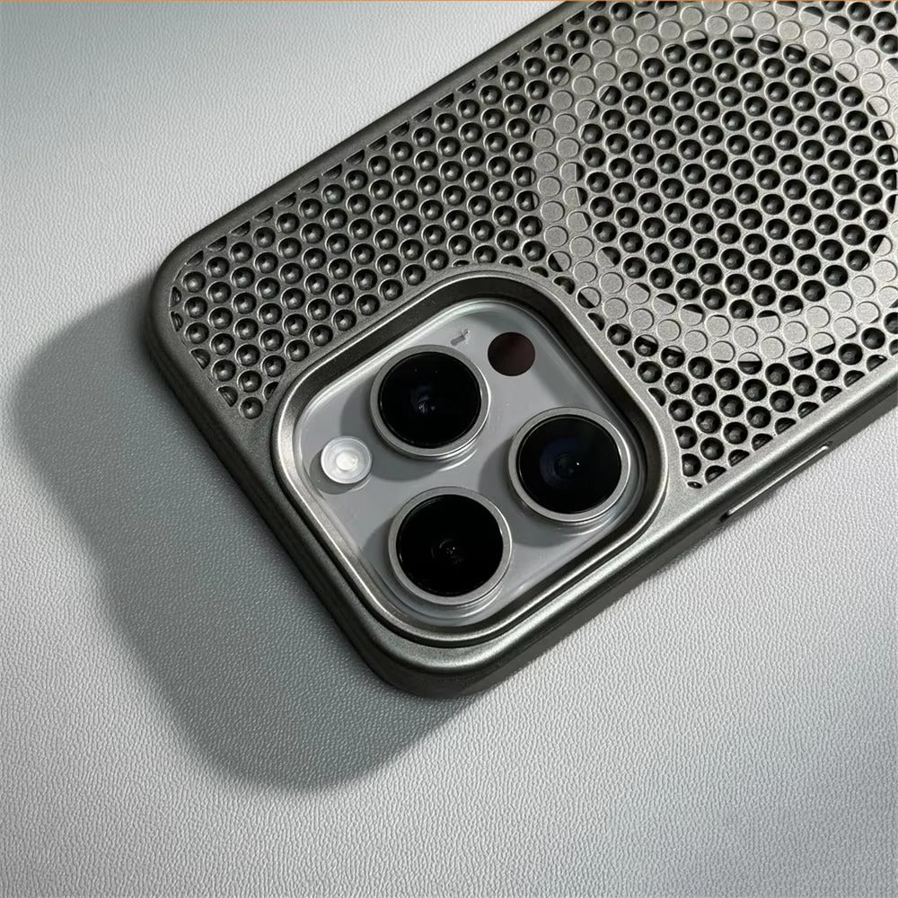 Luxury Apple iPhone Case, MagSafe Compatible, Camera Lens & Screen Protection, Ultra Thin, Shockproof, Magnetic Full All Around Cover – Breathable Heat Dissipation Case with Titanium Hard Back & Wireless Charging Support
