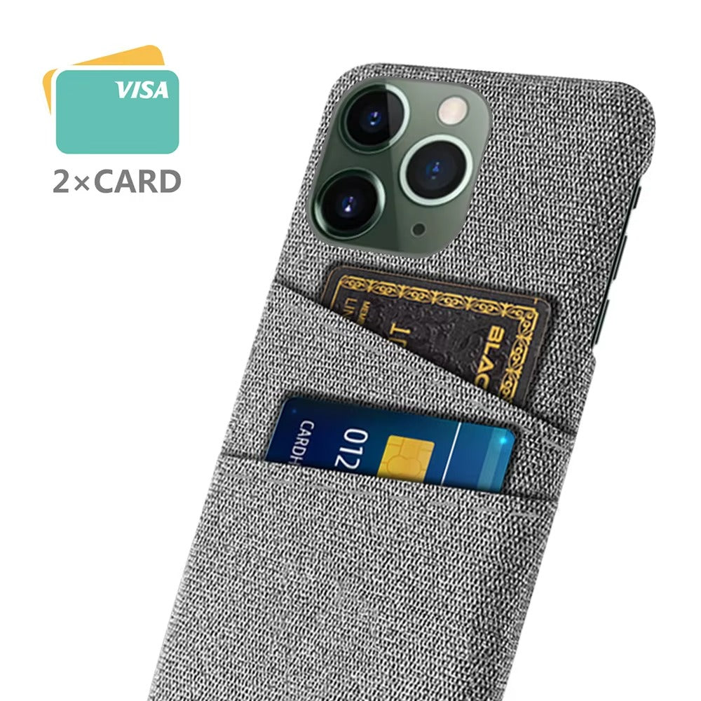 Premium Apple iPhone Case, MagSafe Compatible, Camera Lens and Screen Protection, Ultra Thin, Shockproof, Magnetic, Full All Around Protection, Dual Card Fabric Cover