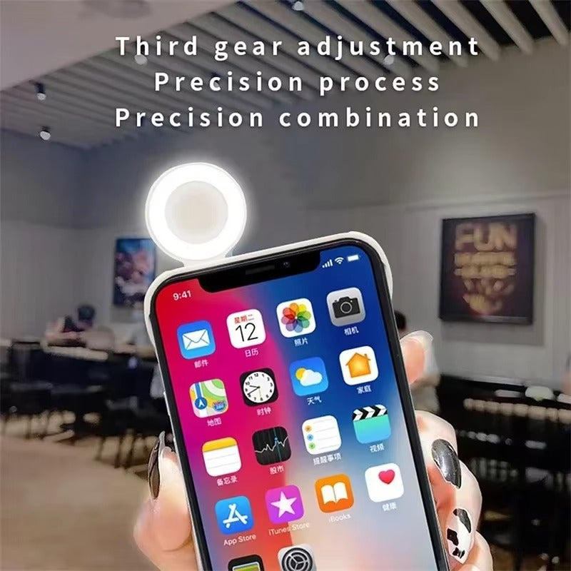 Premium Apple iPhone Case, MagSafe Compatible, Camera Lens & Screen Protection, Ultra Thin, Shockproof, Magnetic Full All Around Cover – LED Selfie Ring Light Glow Case