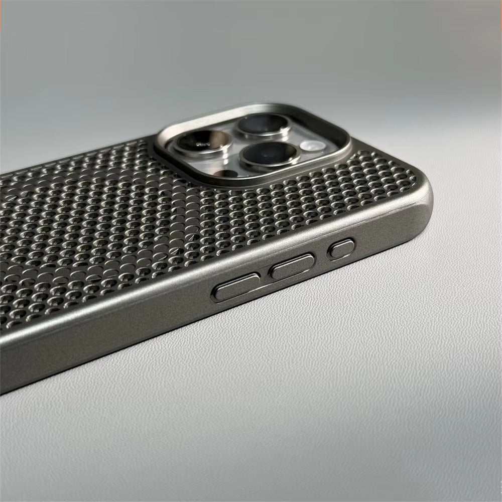 Luxury Apple iPhone Case, MagSafe Compatible, Camera Lens & Screen Protection, Ultra Thin, Shockproof, Magnetic Full All Around Cover – Breathable Heat Dissipation Case with Titanium Hard Back & Wireless Charging Support