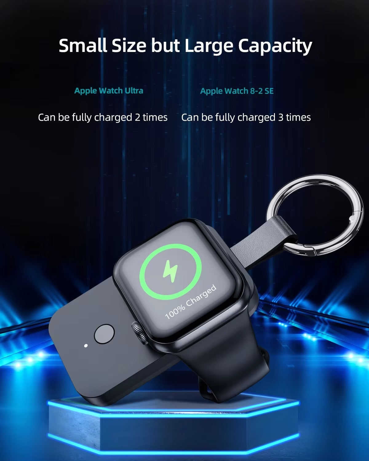 Premium, Portable Magnetic Charger for Apple Watch – USB-C Charging Dock for Ultra, SE, Series 8, 7, 6, 5, 4, 3