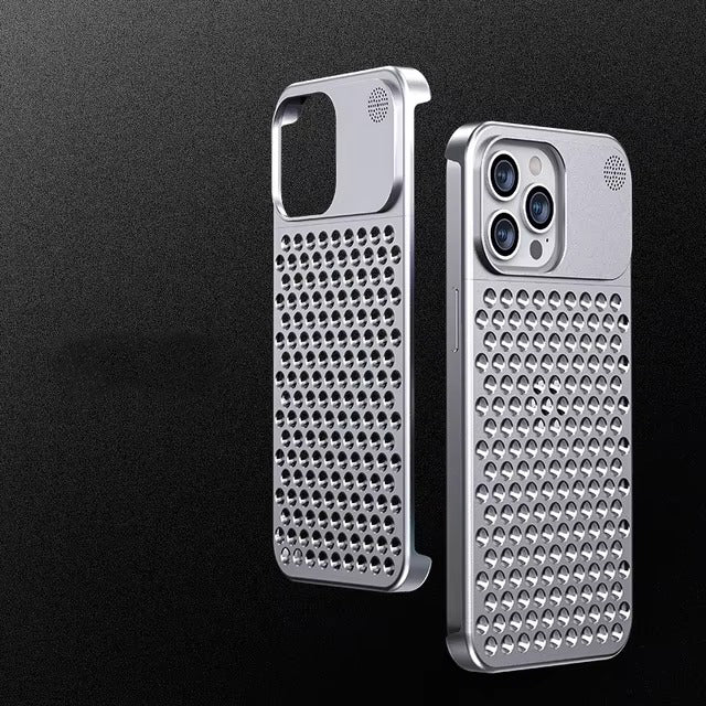 Luxury Apple iPhone Case, MagSafe Compatible, Camera Lens & Screen Protection, Ultra Thin, Shockproof, Magnetic Full All Around Cover – Aluminum Cooling Case with Heat Dissipation & Removable Fragrance Module