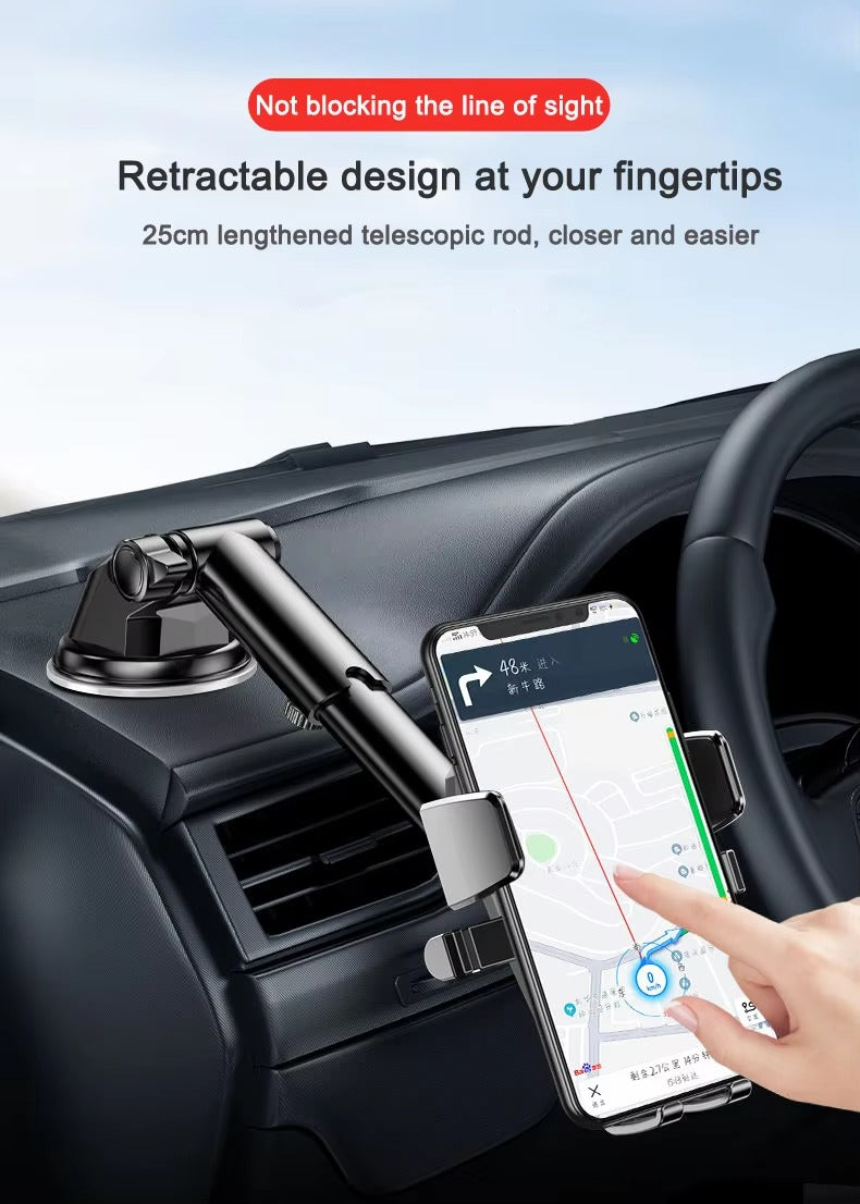Premium Suction Cup Car Phone Holder for iPhone – Windshield & Dashboard Mount, Mobile Stand for Apple Devices