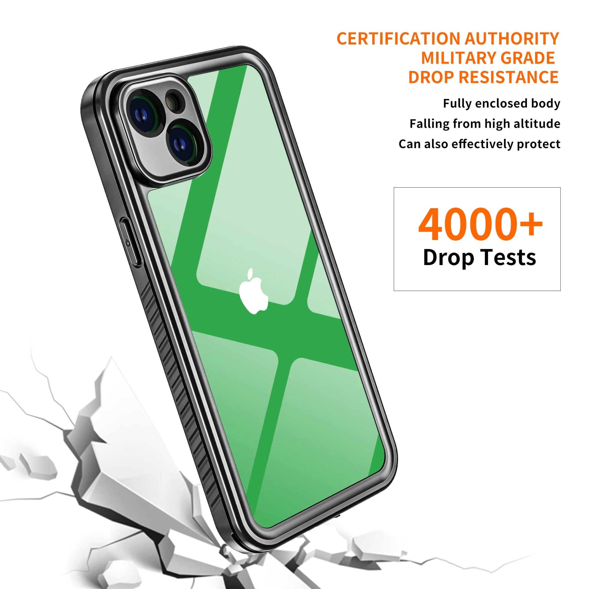 High Quality Apple iPhone Case MagSafe Compatible, Camera Lens & Screen Protection, Cover with IP68 360 Waterproof Shield