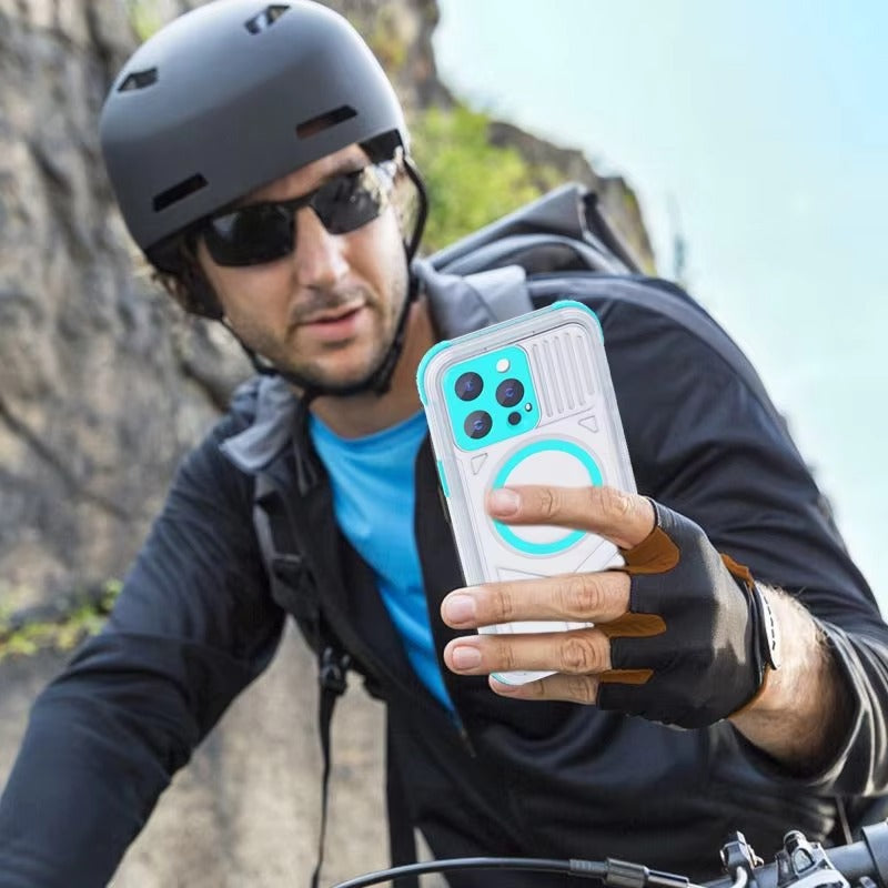 Luxury Apple iPhone Case MagSafe Compatible, Camera Lens & Screen Protection, Cover with IP68 Sealed Sport Design