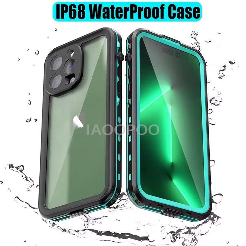 Premium Apple iPhone Case MagSafe Compatible, Camera Lens & Screen Protection, Cover with IP68 Waterproof TPU Armor
