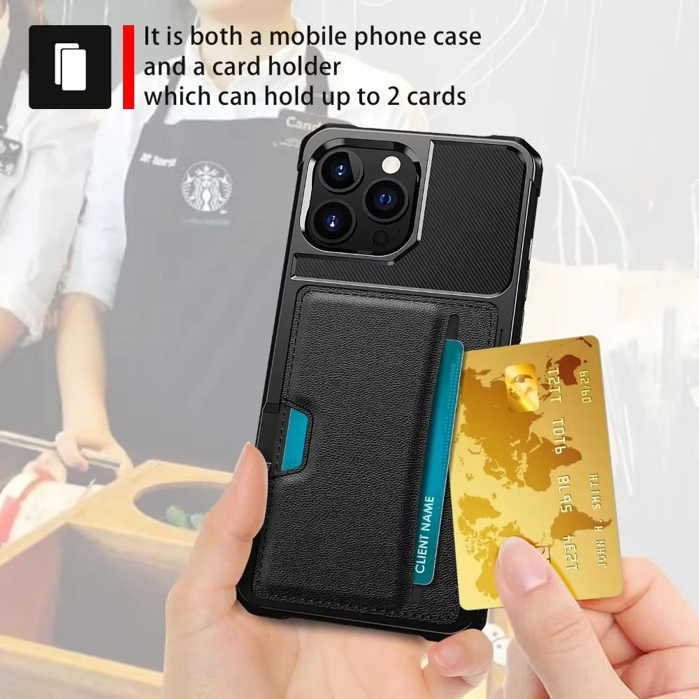 Robust Apple iPhone Case, MagSafe Compatible, Camera Lens and Screen Protection, Ultra Thin, Shockproof, Magnetic, Full All Around Protection, Armor Card Slot Cover