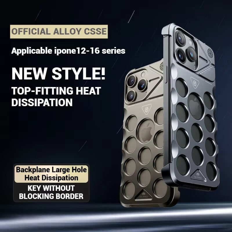 Luxury Apple iPhone Case, MagSafe Compatible, Camera Lens & Screen Protection, Ultra Thin, Shockproof, Magnetic Full All Around Cover – Aluminum Alloy Frameless Case with Heat Dissipation & Metal Lens Protection