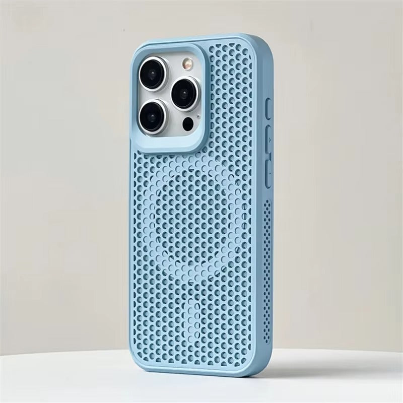 Luxury Apple iPhone Case, MagSafe Compatible, Camera Lens & Screen Protection, Ultra Thin, Shockproof, Magnetic Full All Around Cover – Matte Hard PC Case with Heat Dissipation Holes & Wireless Charging Support