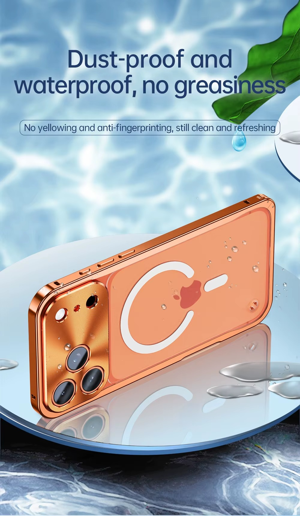 Premium Aluminum Alloy Frame iPhone Case – MagSafe Compatible Magnetic Bumper with Shockproof Protection, Matte Transparent Back and Camera Lens Guard
