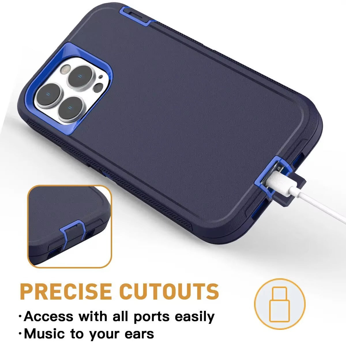Robust Apple iPhone Case, MagSafe Compatible, Camera Lens & Screen Protection, Ultra Thin, Shockproof, Magnetic Full All Around Cover – 3-in-1 Defender Armor Rugged Case with Back Belt Clip & Full Body Protection