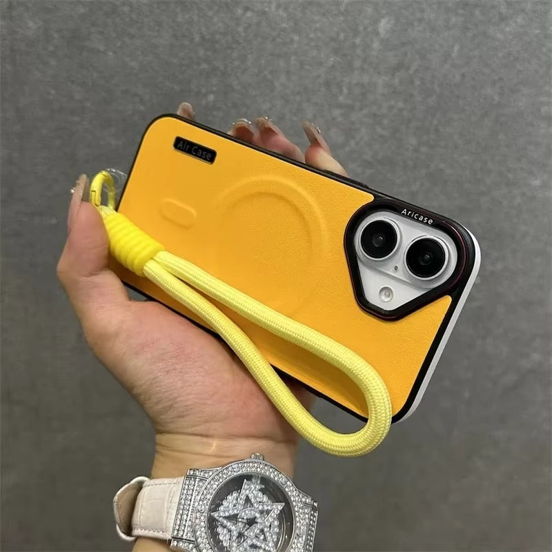 Luxury Apple iPhone Case, MagSafe Compatible, Camera Lens & Screen Protection, Ultra Thin, Shockproof, Magnetic Full All Around Cover – Wireless Charging Lanyard Bumper Case