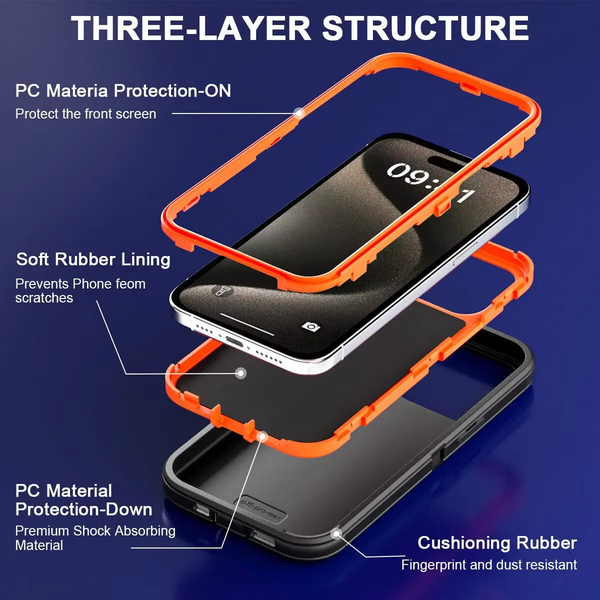 Robust Apple iPhone Case, MagSafe Compatible, Camera Lens & Screen Protection, Ultra Thin, Shockproof, Magnetic Full All Around Cover – 3-in-1 Defender Armor Rugged Case with Back Belt Clip & Full Body Protection