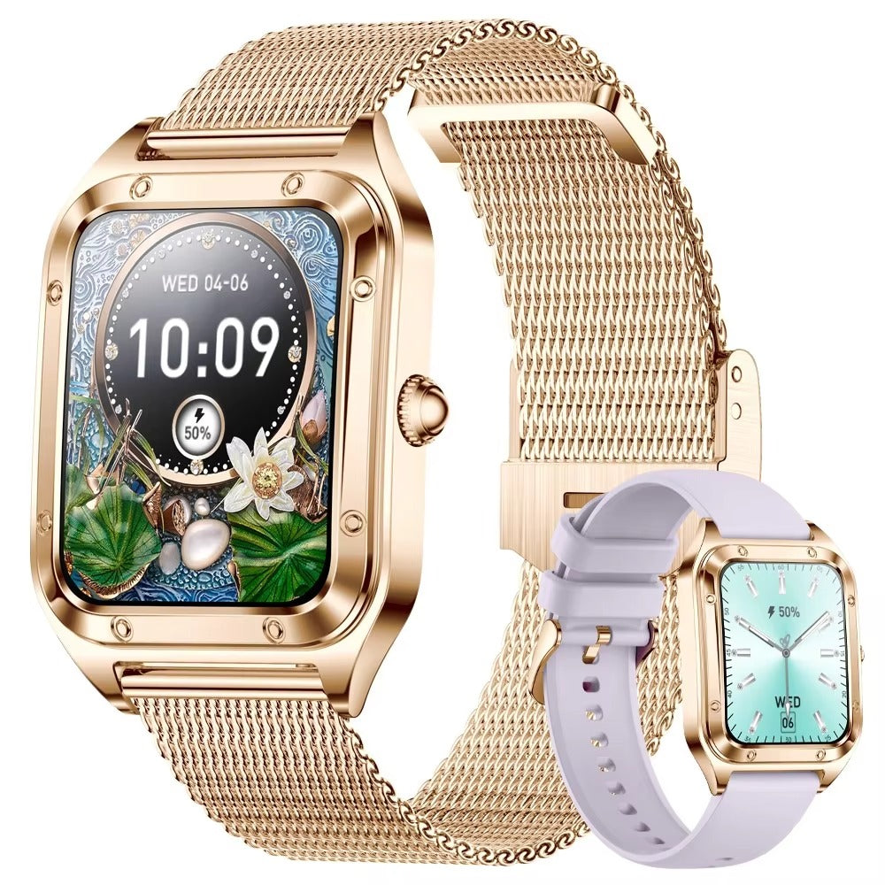 Luxury Women’s Smartwatch for iPhone – Bluetooth Call Fitness Tracker with Blood Pressure Monitor, Waterproof Sport Mode