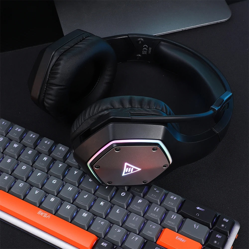 Premium 2.4GHz Wireless Gaming Headset for Mac & iPhone – Low Latency 7.1 Surround Sound Headphones with ENC Microphone