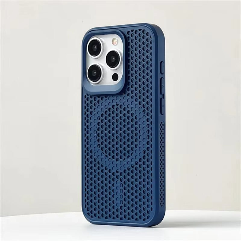 Luxury Apple iPhone Case, MagSafe Compatible, Camera Lens & Screen Protection, Ultra Thin, Shockproof, Magnetic Full All Around Cover – Matte Hard PC Case with Heat Dissipation Holes & Wireless Charging Support