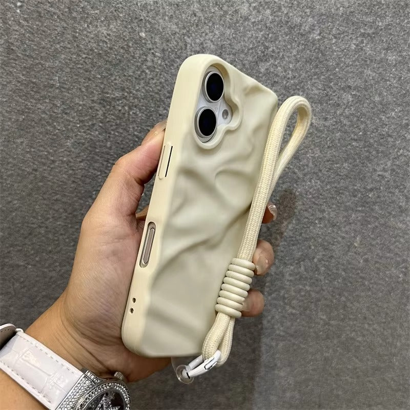 Premium Apple iPhone Case, MagSafe Compatible, Camera Lens & Screen Protection, Ultra Thin, Shockproof, Magnetic Full All Around Cover – Matte Wrinkle Silicone Case with Soft Back & Wrist Strap