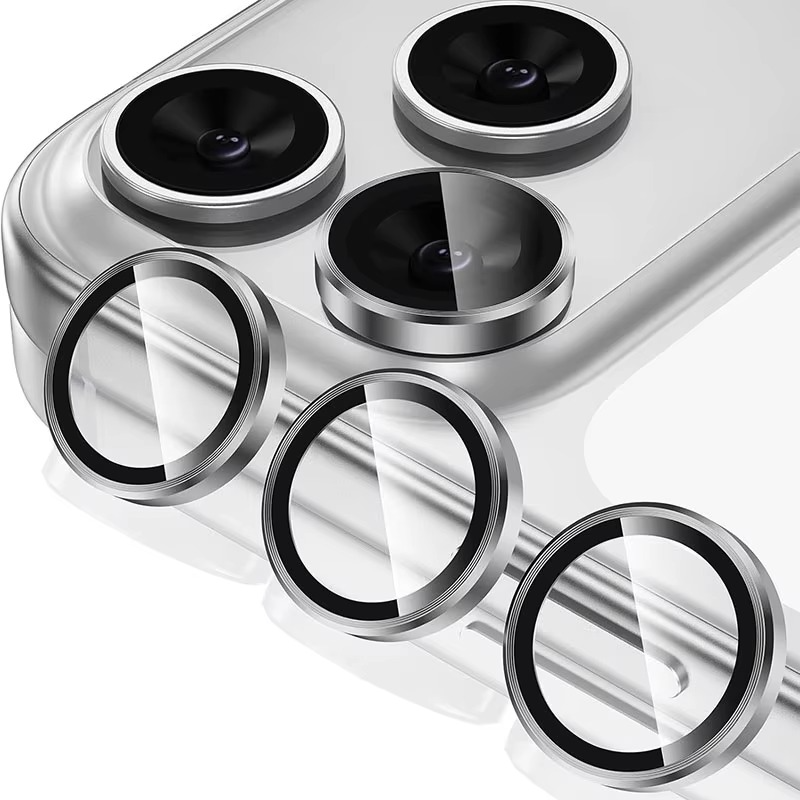 Premium Metal Camera Lens Protector – Tempered Glass Lens Cover Ring with Scratch Resistance, Shock Protection, Anti-Dust Coating and Precision Camera Protection