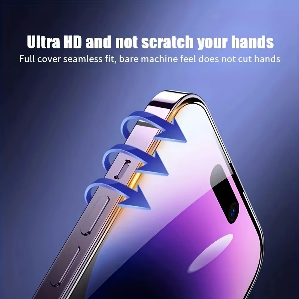 Premium Tempered Glass Screen Protector for Apple iPhone – HD Clear, Anti-Fingerprint, Scratch-Resistant, Bubble-Free, Shatterproof, Ultra-Thin, Case-Friendly Screen Guard – Protective Glass for iPhone Display