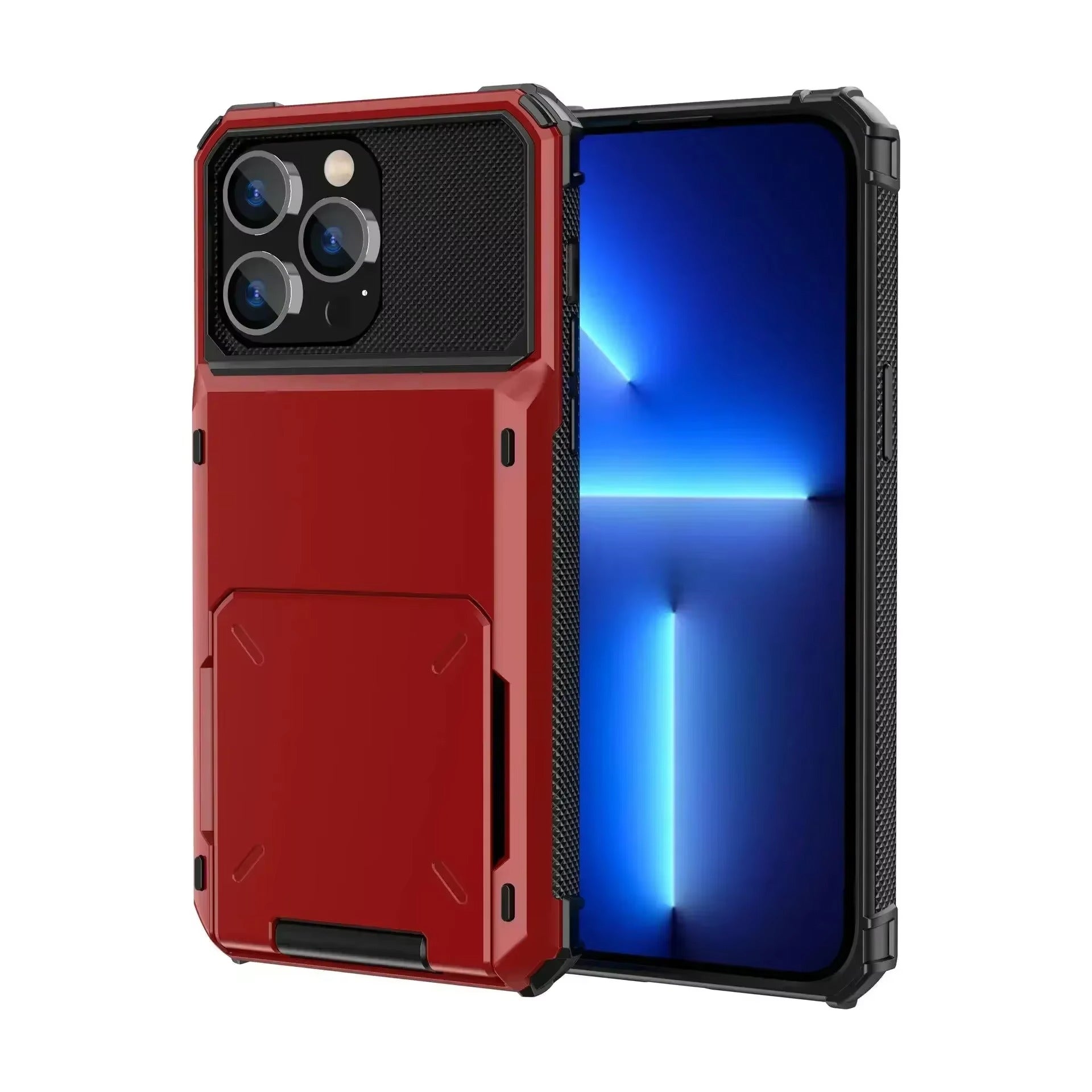 Robust Apple iPhone Case, MagSafe Compatible, Camera Lens and Screen Protection, Ultra Thin, Shockproof, Magnetic, Full All Around Protection, Hidden Wallet Card Cover