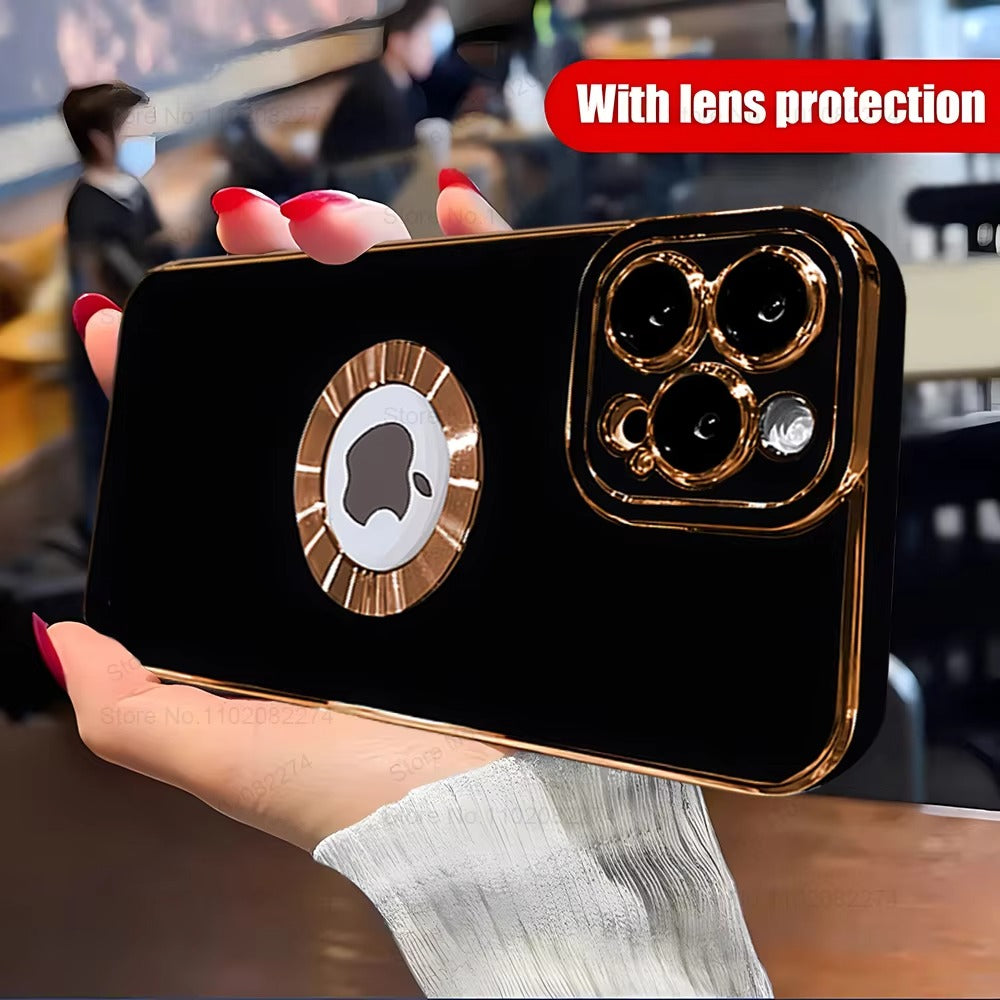 Luxury Apple iPhone Case, MagSafe Compatible, Camera Lens & Screen Protection, Ultra Thin, Shockproof, Magnetic Full All Around Cover – Fashion Plating Soft Silicone Case with Shockproof Protective Design