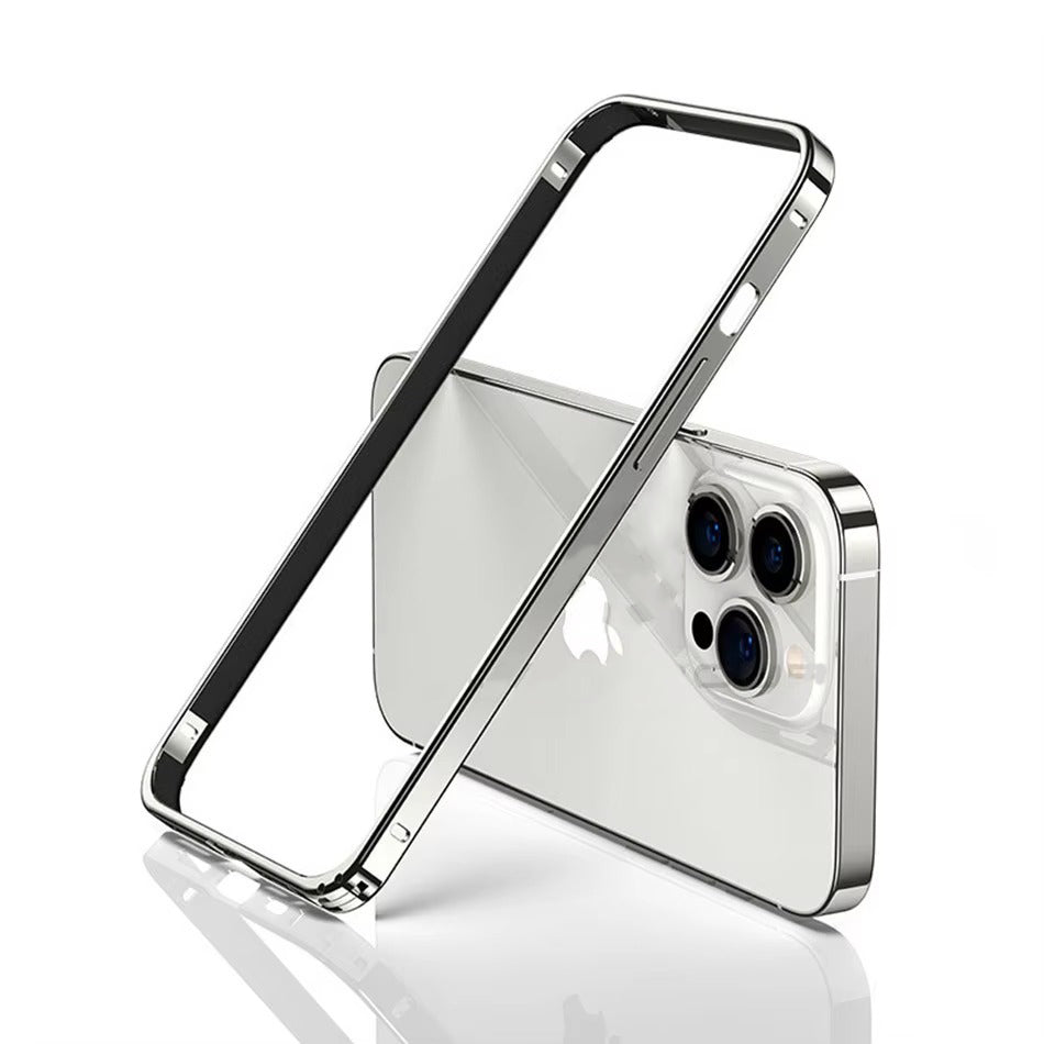 Luxury Apple iPhone Case, MagSafe Compatible, Camera Lens & Screen Protection, Ultra Thin, Shockproof, Magnetic Full All Around Cover – Lightweight Aluminum Metal Frame Bumper Case with Thin Alloy Back Protection