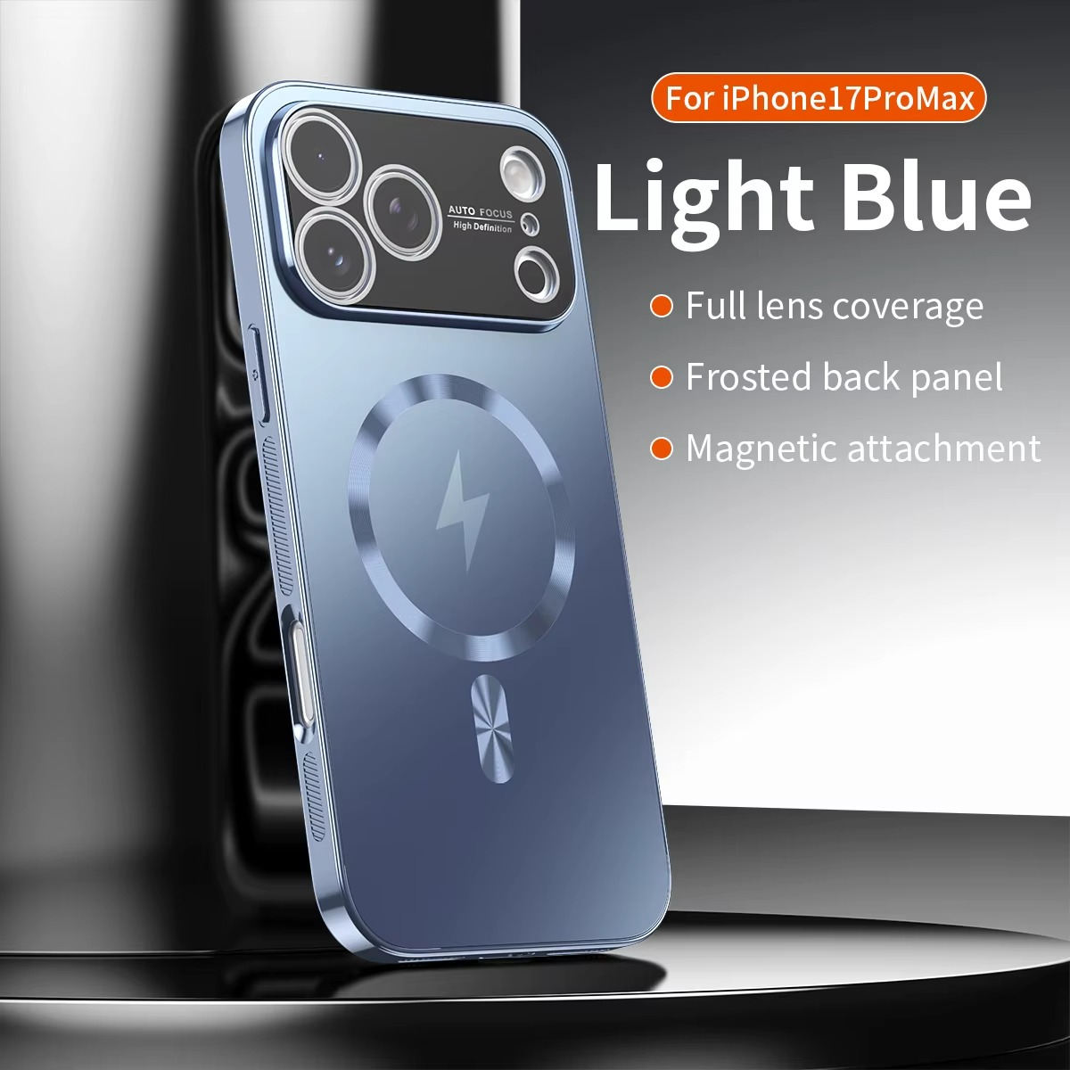 Luxury Matte Magnetic iPhone Case – MagSafe Compatible Protective Cover with Shockproof Frame, Electroplated Finish and Raised Camera Lens Protector