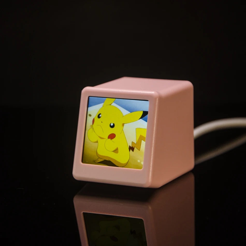 Premium Creative Smart WiFi Desktop Clock for iPhone –Mini Weather Display with Cute Animations, Electronic Photo Frame