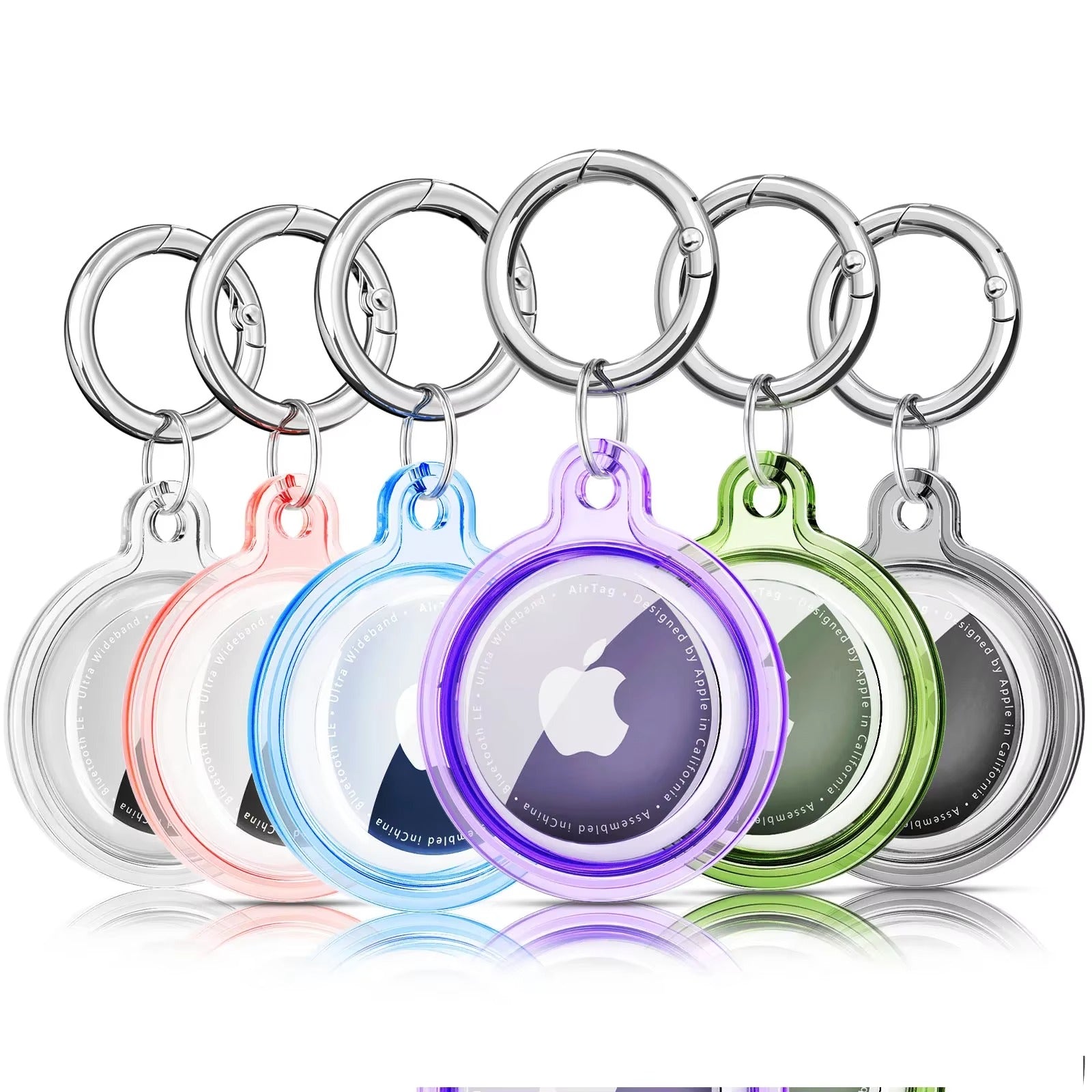 Premium Transparent Waterproof TPU AirTag Case – Full Protective Shell with Anti-Lost Keychain, Shockproof Pet Collar Tracker Cover