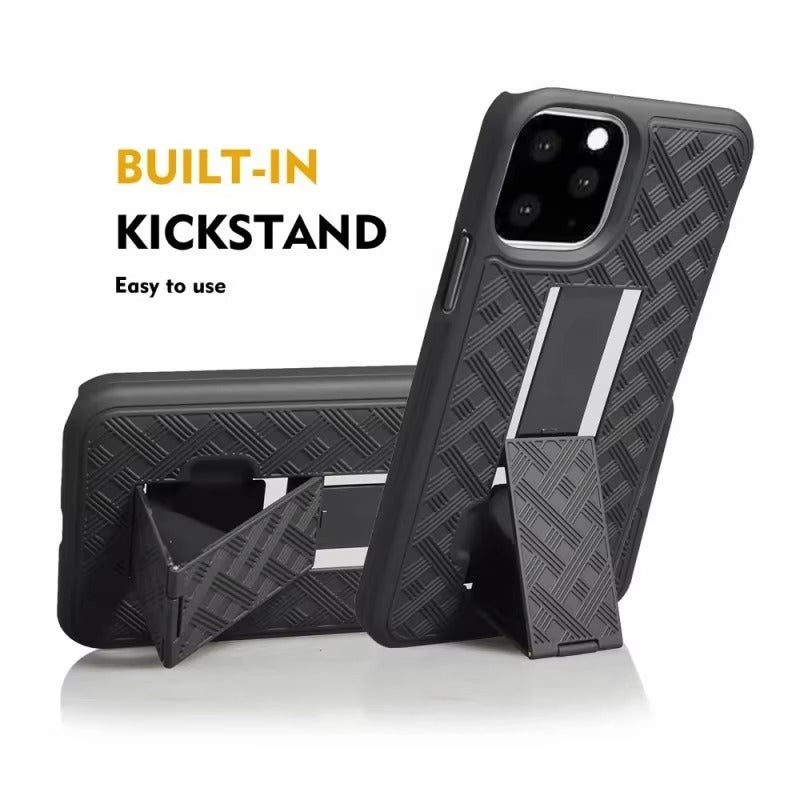 Robust Apple iPhone Case, MagSafe Compatible, Camera Lens & Screen Protection, Ultra Thin, Shockproof, Magnetic Full All Around Cover – Hybrid Defender Holster Case with Belt Clip for Rugged Daily Protection