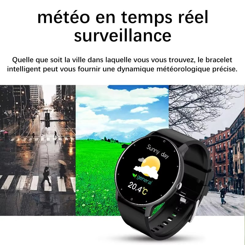 Premium Smartwatch for iPhone – Full Touchscreen Fitness Tracker with Bluetooth, Heart Rate Monitor, IP67 Waterproof