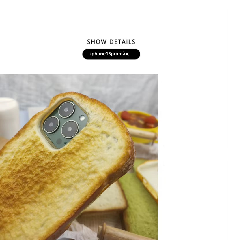 Premium Apple iPhone Case, MagSafe Compatible, Camera Lens and Screen Protection, Ultra Thin, Shockproof, Magnetic, Full All Around Protection, 3D Toast Bread Soft Cover