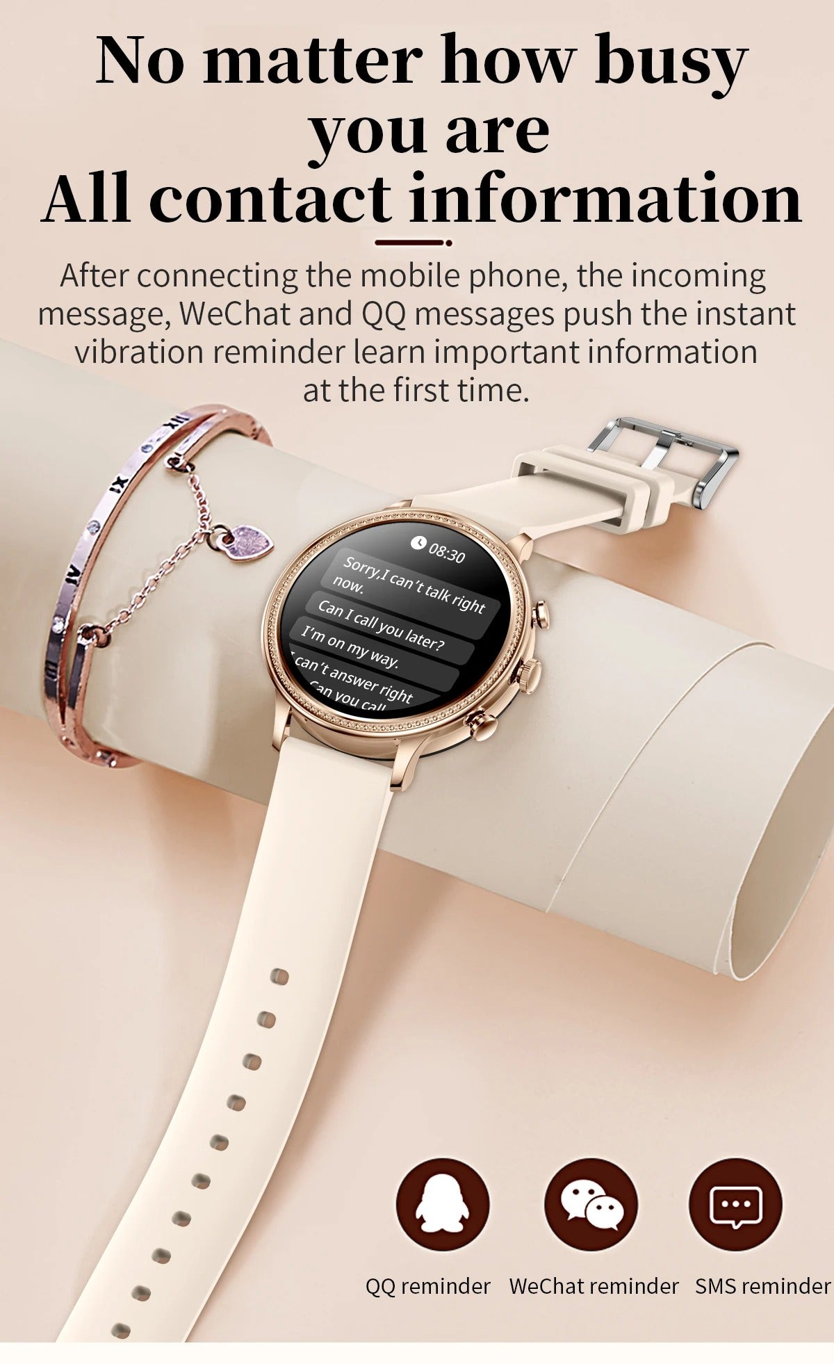 Luxury Women's Smartwatch with Bluetooth Calling – 1.39" HD Display, Heart Rate & SpO2 Monitor, Sleep Tracking, Menstrual Reminder, Fitness Watch Waterproof