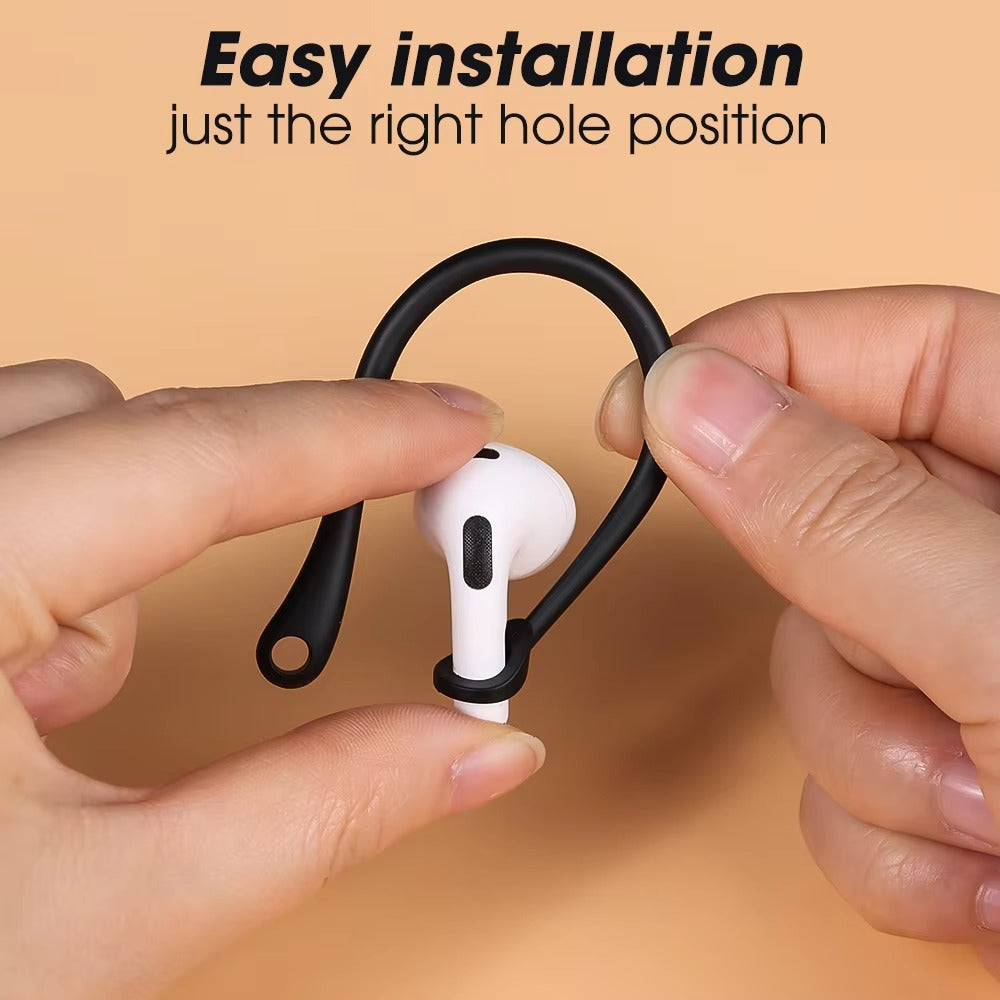 High-Quality Silicone Ear Hooks for AirPods Pro, 3 – Secure Fit Anti-Fall Accessories for Bluetooth Headphones, 1–6 Pairs Sport Ear Holder for Running & Gym