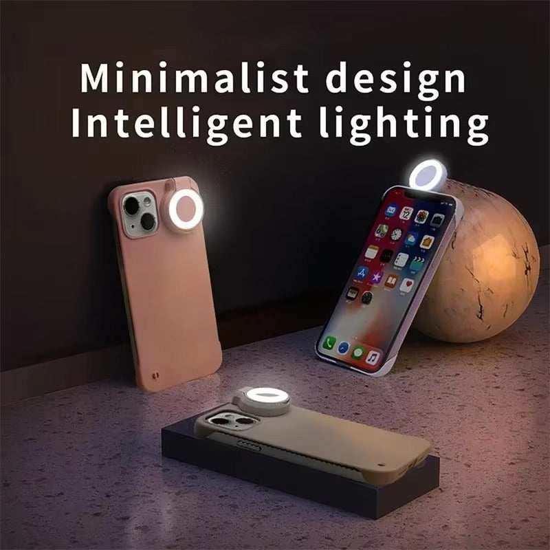 Premium Apple iPhone Case, MagSafe Compatible, Camera Lens & Screen Protection, Ultra Thin, Shockproof, Magnetic Full All Around Cover – LED Selfie Ring Light Glow Case