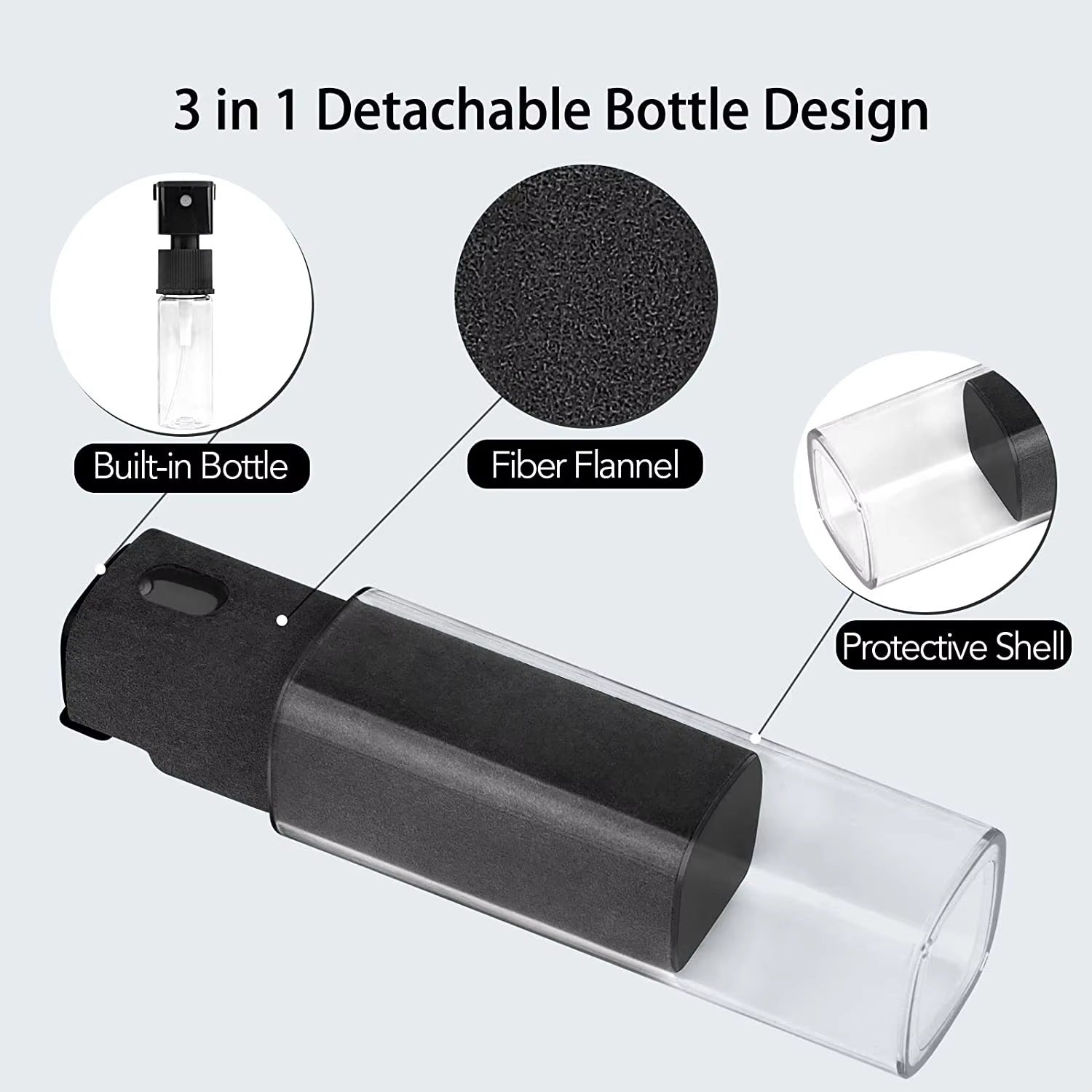 Premium, 2-in-1, Screen Cleaner Spray for Phone, Tablet, PC, iPad, Laptop, Screen Dust Remover, with Microfiber Wiper Cloth, Polish, Cleaning Tool Kit