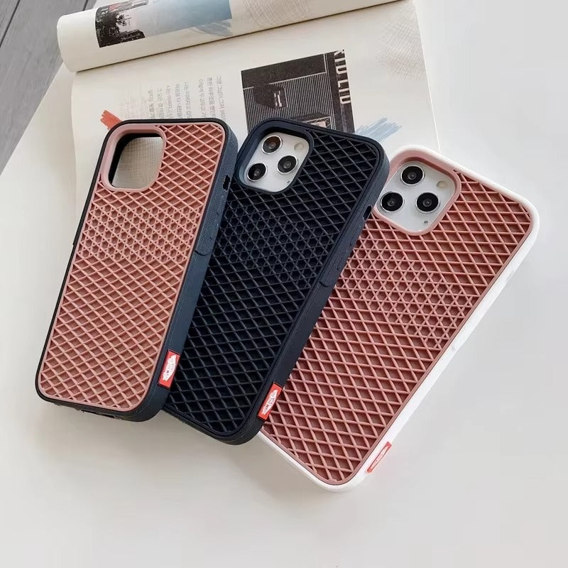 Premium Apple iPhone Case, MagSafe Compatible, Camera Lens & Screen Protection, Ultra Thin, Shockproof, Magnetic Full All Around Cover – Waffle Sport Shoe Sole Texture Silicone Case with Grippy Back Design